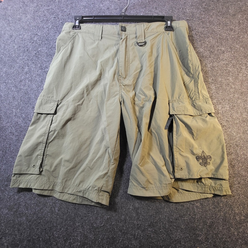 Boy Scouts of America Green Cargo Shorts  Centennial Uniform Size Adult Medium